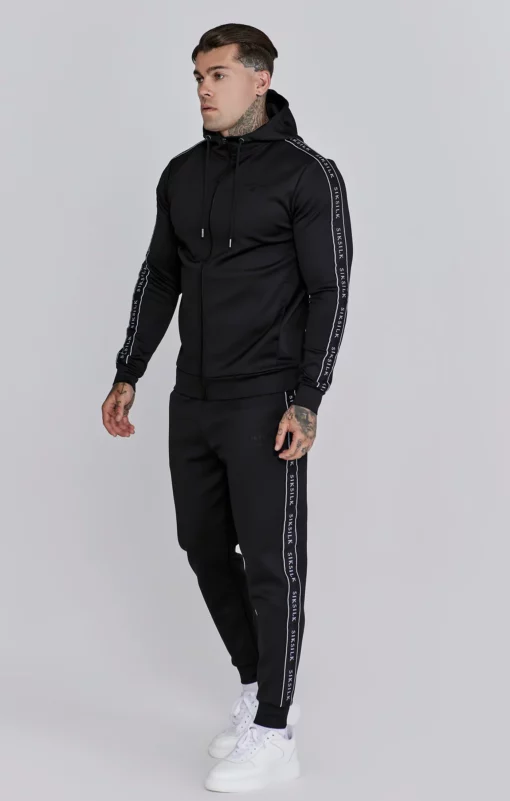 Black Hoodie and Joggers Set SikSilk