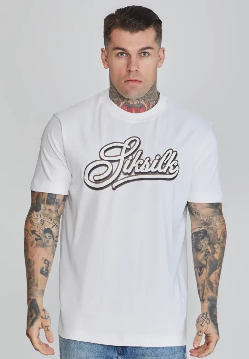 T-Shirt White Logo SikSilk