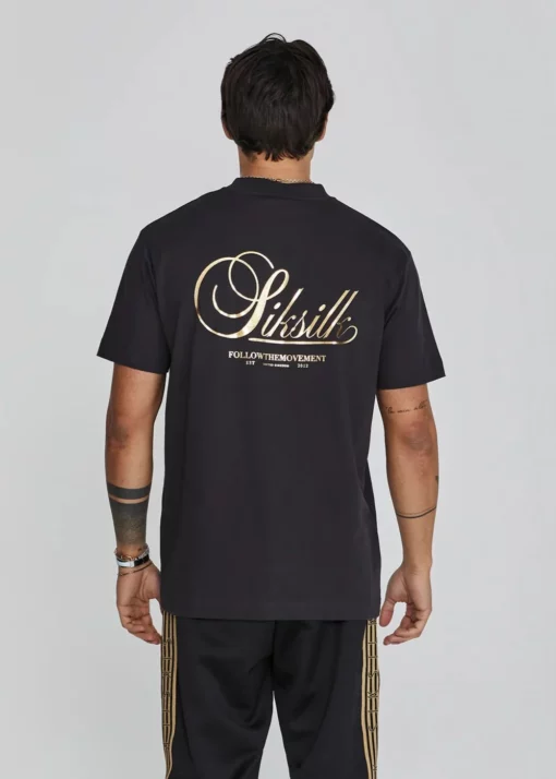 T-Shirt Black Graphic SikSilk